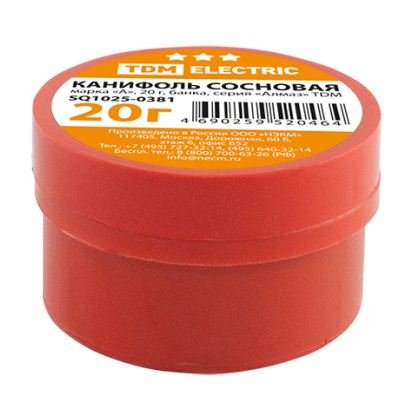 Фотография товара 'Tdm Канифоль сосновая, марка "А", банка, серия "Алмаз" SQ1025-0381'