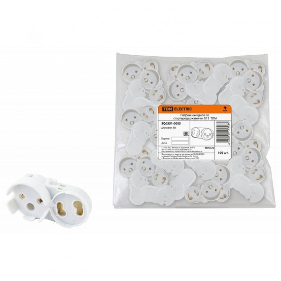 Фотография товара 'Tdm SQ0351-0003 Патрон накидной со стартеродержателем G13'