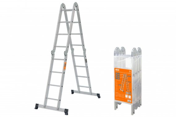 Фотография товара 'Tdm Лестница-трансформер алюминиевая ЛТА4х4, 4 секции по 4 ступени, SQ1028-0304'