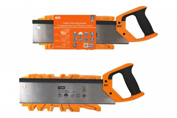 Фотография товара 'Tdm Набор: Пила обушковая по дереву/пластику и стусло, закаленные зубья, "Алмаз" SQ1035-0104'