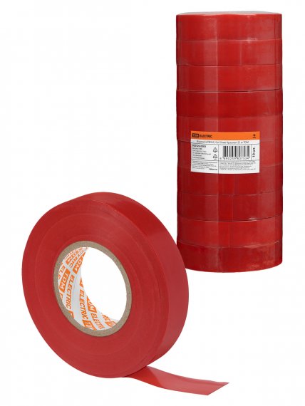 Фотография товара 'Tdm SQ0526-0083 Изолента ПВХ 0,15х19 мм Красная 25 м'