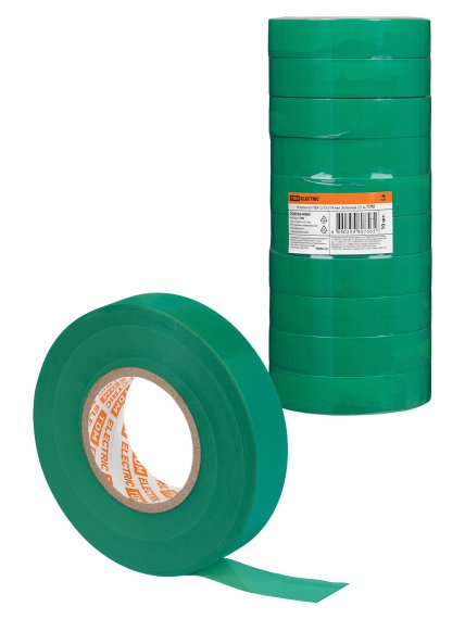 Фотография товара 'Tdm SQ0526-0084 Изолента ПВХ 0,15х19 мм Зеленая 25 м'
