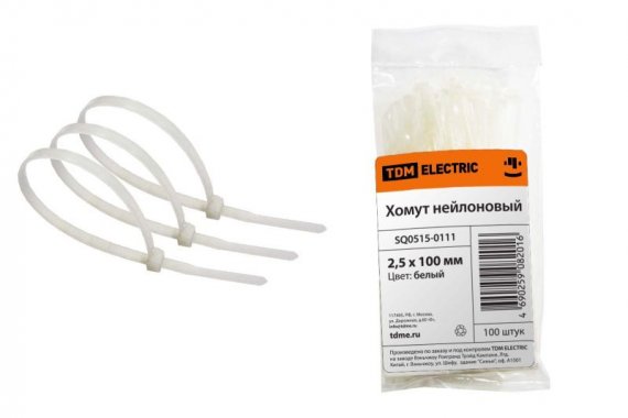 Фотография товара 'Tdm Хомут 8,8х1000мм нейлон SQ0515-0156'