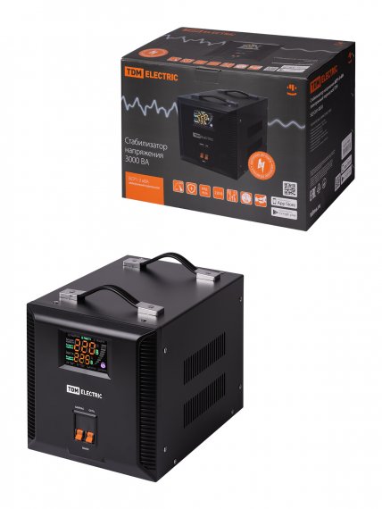 Фотография товара 'Tdm Стабилизатор напряжения БСР1-3,0 кВА электронный переносной, SQ1201-0035'