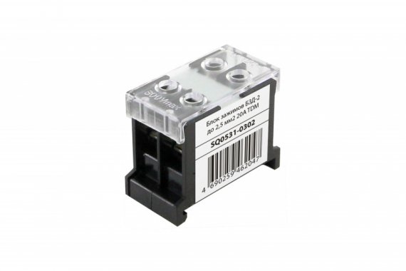 Фотография товара 'Tdm Блок зажимов БЗД-2 до 2,5 мм2 20A SQ0531-0302'