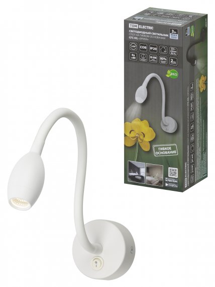 Фотография товара 'Tdm Спот на гибком основании СГС-02, 3 Вт, COB, 270 лм, 4000 К, IP20, "Эрика", SQ0358-0382'