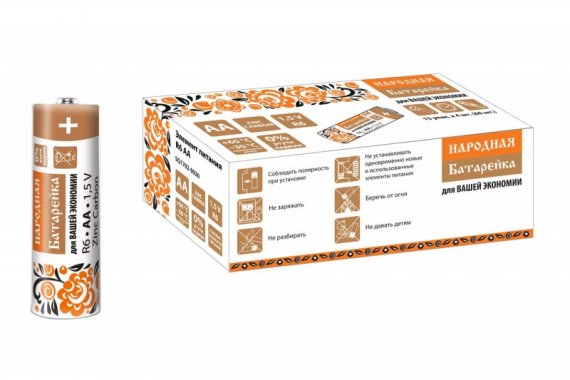 Фотография товара 'Tdm Элемент питания R6 AA Zinc Carbon 1,5V SH-4 Народный SQ1702-0020'