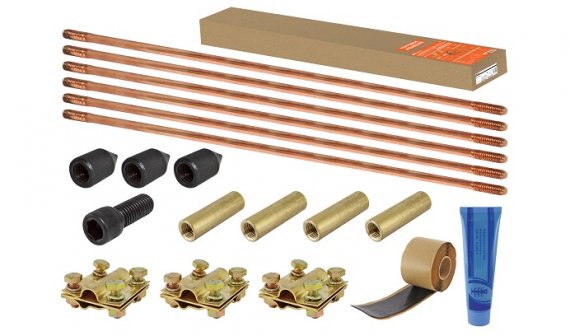 Фотография товара 'Tdm Комплект заземления №1, для частного дома, на основе стальных омедненных стержней , крестовой зажим, лента, паста, SQ2402-0001'