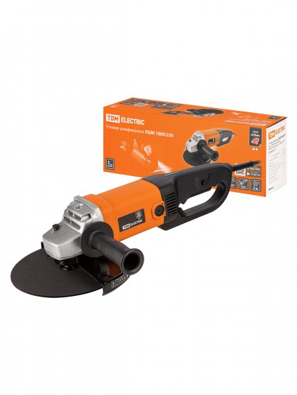 Фотография товара 'Tdm Угловая шлифмашина УШМ 1800/230, мощ. 1800 Вт, диск 230 мм, 6500 об/мин, шнур 3 м, SQ1080-0107'