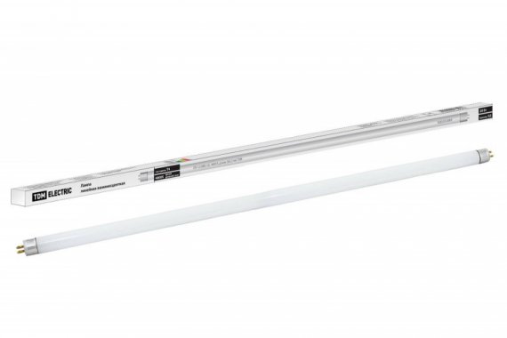 Фотография товара 'Tdm Лампа люминесцентная линейная двухцокольная ЛЛ-12/20Вт, T4/G5, 4000 К SQ0355-0009'