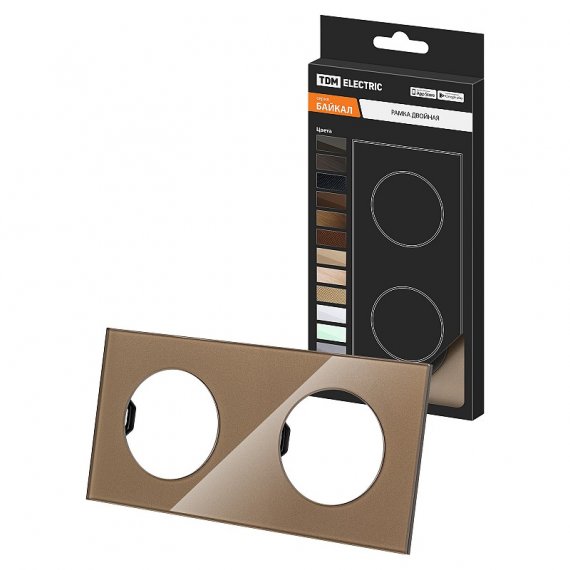 Фотография товара 'Tdm SQ1819-0403 Рамка двойная бронза, стекло, "Байкал"'