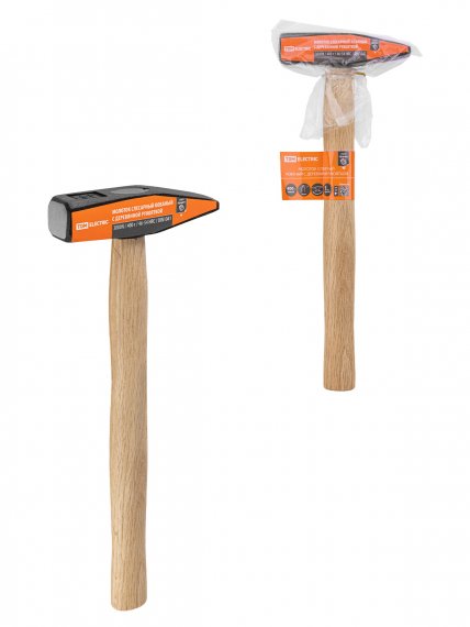 Фотография товара 'Tdm SQ1036-0202 Молоток слесарный, 400 гр, кованый, с деревянной рукояткой "Гранит"'