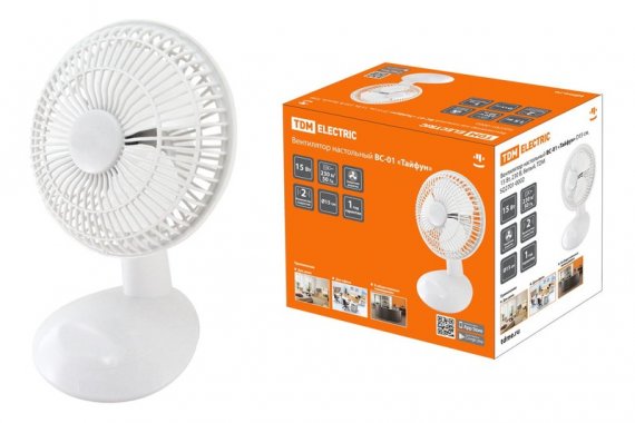 Фотография товара 'Tdm Вентилятор настольный ВС-01 "Тайфун", 15 Вт, 230 В, SQ2701-0002'
