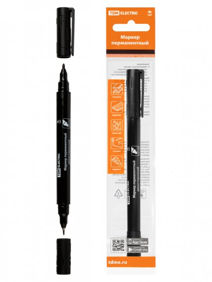Фотография товара 'Tdm Маркер перманентный двухсторонний 0,4/1 мм, SQ0594-0112'
