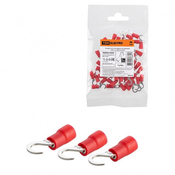 Фотография товара 'Tdm SQ0502-0302 Наконечник изолированный крюковой НИК 1,5–5'