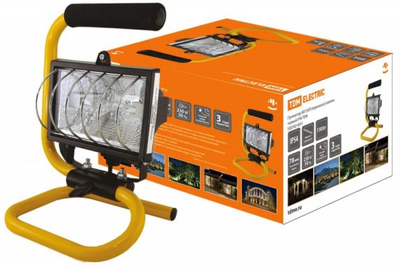 Фотография товара 'Tdm Прожектор ИО150П (переноска) галоген.черный IP54 SQ0302-0013'