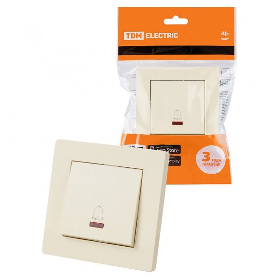 Фотография товара 'Tdm SQ1816-0121 Кнопка звонка с подсветкой 6А'