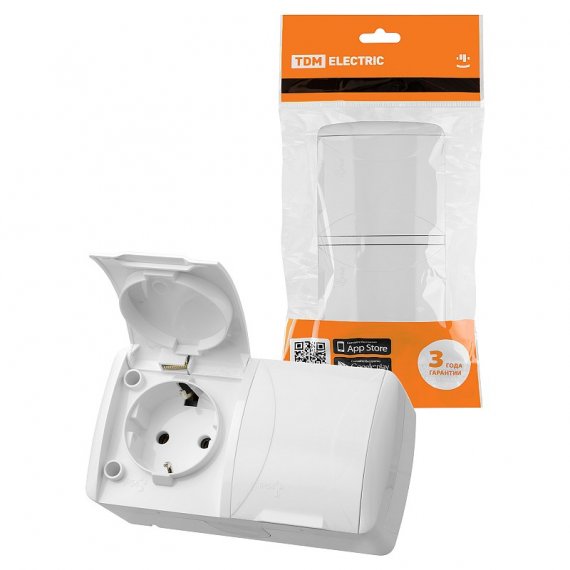 Фотография товара 'Tdm SQ1818-0014 Розетка двойная 2П+3 открытой установки IP54 16А'