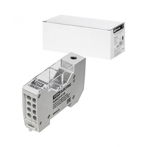 Фотография товара 'Tdm SQ0823-0118 Клемма распределительная модульная на DIN-рейку КРМ-63 1П 63А'