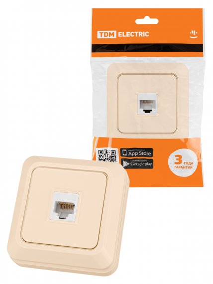 Фотография товара 'Tdm SQ1801-0117 Розетка компьютерная (RJ-45) открытой установки IP20'