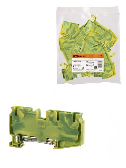 Фотография товара 'Tdm Зажим клеммный безвинтовой ЗКБ PEN быстрого зажима 3 вывода 6 мм2, SQ0822-0174'