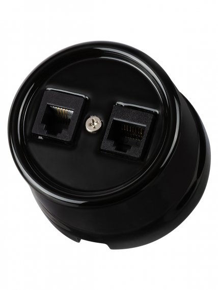 Фотография товара 'Tdm Розетка телефонная RJ11 + компьютерная RJ45 «Болонь», SQ1820-0252'