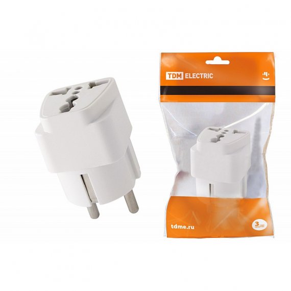 Фотография товара 'Tdm SQ1806-0024 Адаптер универсальный с/з 16А 250В'