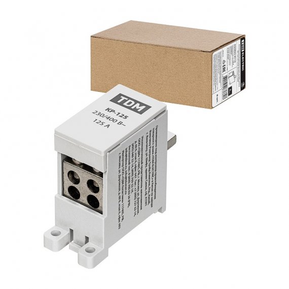 Фотография товара 'Tdm SQ0823-0116 Клемма распределительная на DIN-рейку КР-125 1П 125А (4х16мм?)'