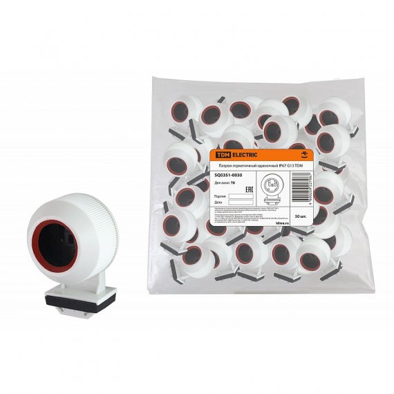 Фотография товара 'Tdm SQ0351-0030 Патрон герметичный одиночный IP67 G13'