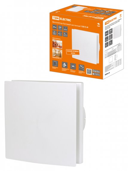 Фотография товара 'Tdm Вентилятор бытовой настенный, 150 С-Н, декоративная накладка, SQ1807-2009'