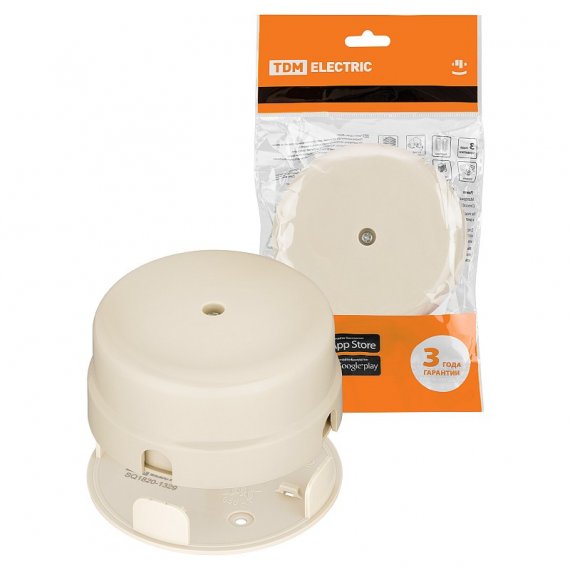 Фотография товара 'Tdm SQ1820-1329 Коробка распаячная D90х43 мм инд. штрихкод'