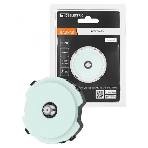 Фотография товара 'Tdm SQ1819-0120 Розетка TV/SAT оконечная фисташковая, "Байкал"'