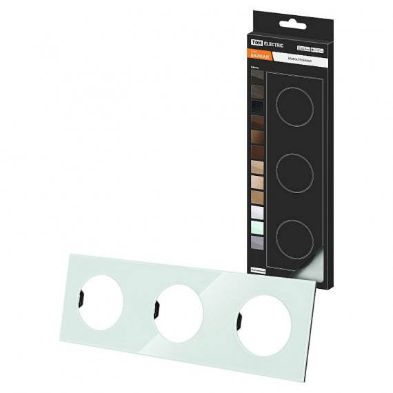 Фотография товара 'Tdm SQ1819-0104 Рамка тройная фисташковая, стекло, "Байкал"'