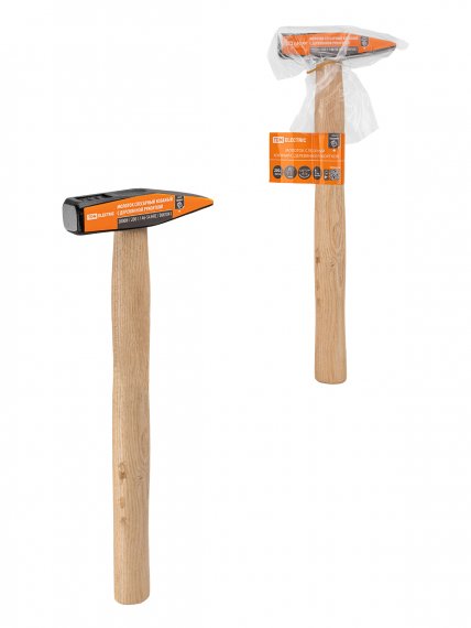 Фотография товара 'Tdm SQ1036-0201 Молоток слесарный, 200 гр, кованый, с деревянной рукояткой "Гранит"'