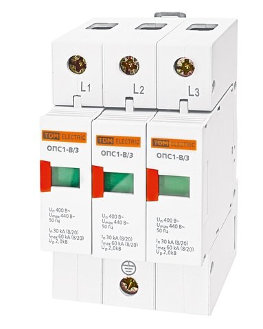 Фотография товара 'Tdm Разрядник ОПС1-B 3Р SQ0201-0003'