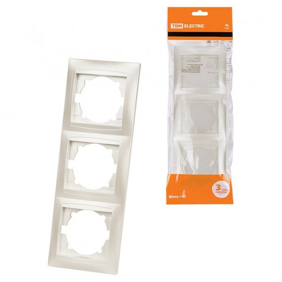 Фотография товара 'Tdm SQ1815-0834 Рамка 3-х постовая вертикальная'