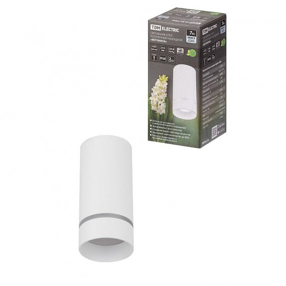 Фотография товара 'Tdm SQ0356-0418 Светильник-спот потолочный накладной LED, 7 Вт, 230 В, 50 Гц, 4000К, IP20'