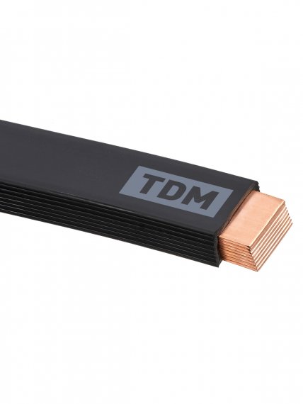 Фотография товара 'Tdm Шина медная гибкая изолированная ШМГ 8х(32х1), 2м, SQ0841-0007'