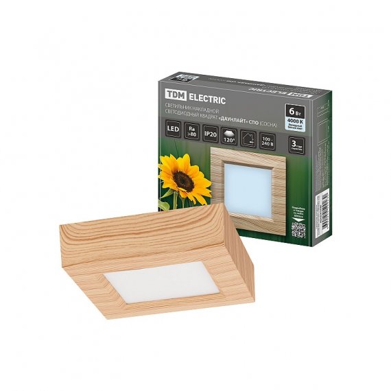 Фотография товара 'Tdm SQ0329-0446 Светильник накладной светодиодный квадрат "Даунлайт" СПО'