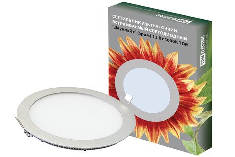 Фотография товара 'Tdm Светильник ультратонкий встраиваемый светодиодный "Даунлайт" 12 Вт 4000К SQ0329-0014'