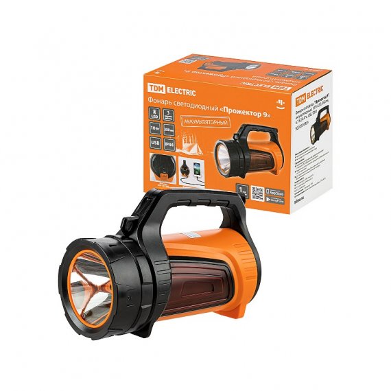 Фотография товара 'Tdm SQ0350-0054 Фонарь светодиод. "Прожектор 9", аккумуляторный, 10 Вт LED, 350 лм'
