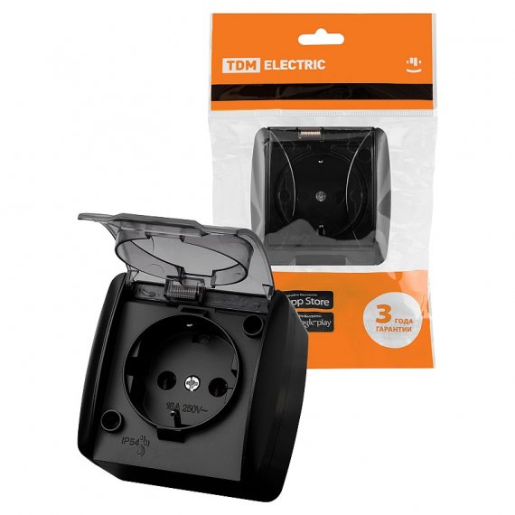 Фотография товара 'Tdm SQ1818-0307 Розетка 2П+3 открытой установки IP54 16А'