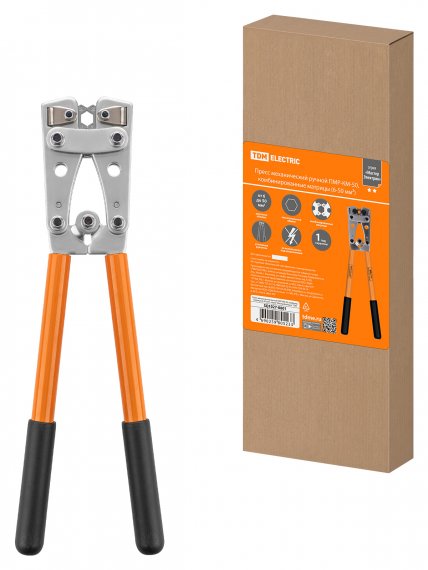 Фотография товара 'Tdm SQ1027-0801 Пресс механический ручной ПМР-КМ-50, комбинир. матрицы (6-50 мм²)'