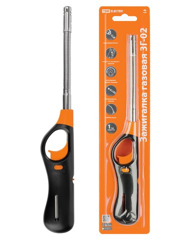 Фотография товара 'Tdm Зажигалка газовая с пьезоэлементом ЗГ-02, регулировка уровня пламени, многоразовая заправка, гибкий носик, SQ2511-0002'