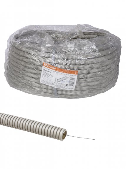 Фотография товара 'Tdm Труба гофрированная ПВХ d 20 с зондом (100 м) , SQ0401-0102'