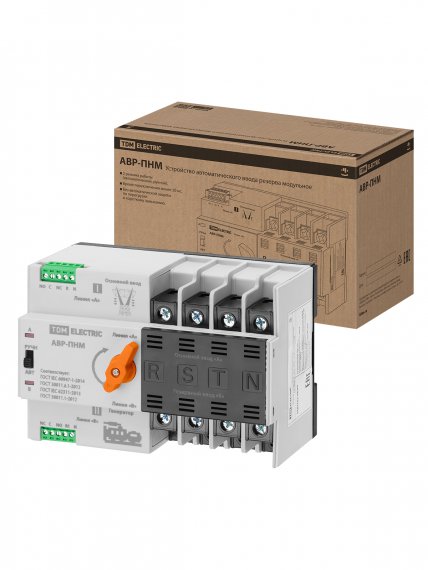 Фотография товара 'Tdm SQ0743-0090 Устройство автоматического ввода резерва модульное АВР-ПНM 4P 100А 380В'