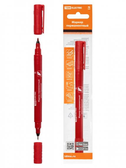 Фотография товара 'Tdm Маркер перманентный двухсторонний 0,4/1 мм, SQ0594-0113'