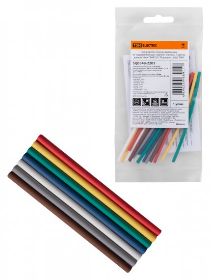 Фотография товара 'Tdm Набор трубок термоусаживаемых, клеевых ТТкНГ(3:1), SQ0548-2201'