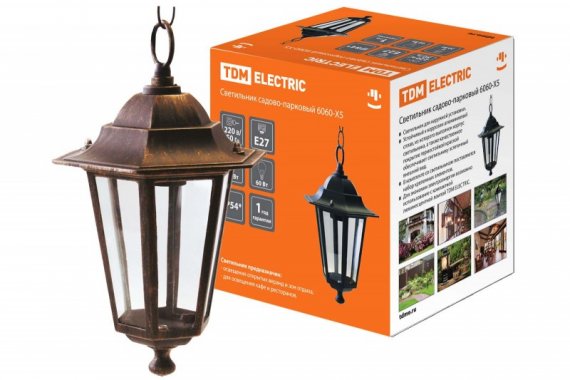 Фотография товара 'Tdm Светильник 6060-15 садово-парковый шестигранник, 60Вт SQ0330-0015'
