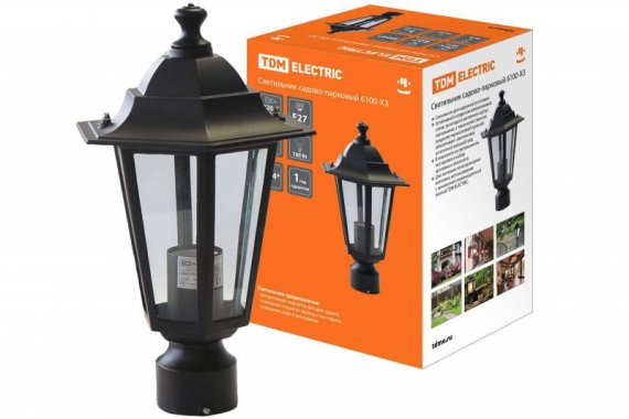 Фотография товара 'Tdm Светильник 6100-03 садово-парковый шестигранник, 100Вт SQ0330-0008'